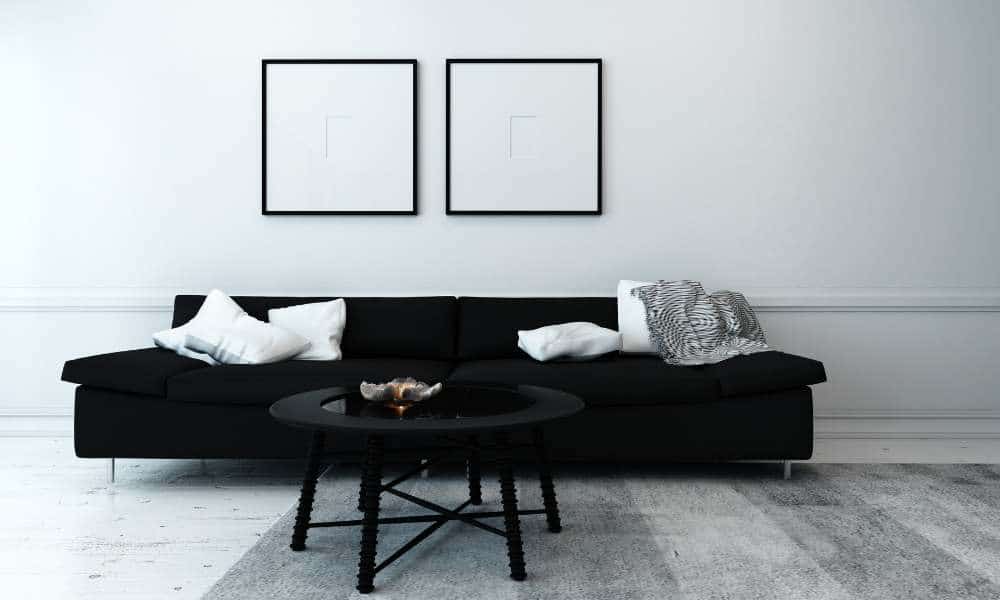 How to decorate a black and white living room