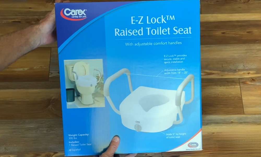 Raised Toilet Seat With Packaging